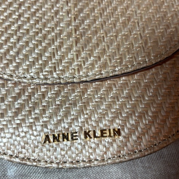 Anne Klein Mini Convertible Shoulder Bag with Resin Chain, Straw Weave Apricot - Picture 15 of 15